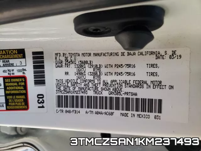 3TMCZ5AN1KM237493 фото 2