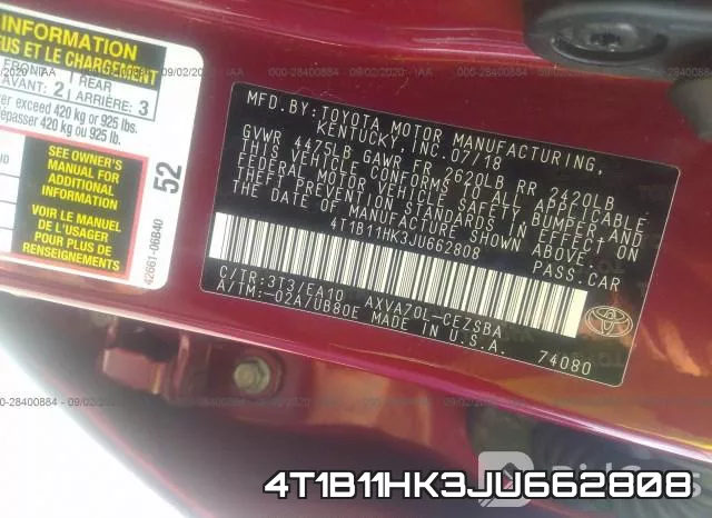 4T1B11HK3JU662808 фото 10