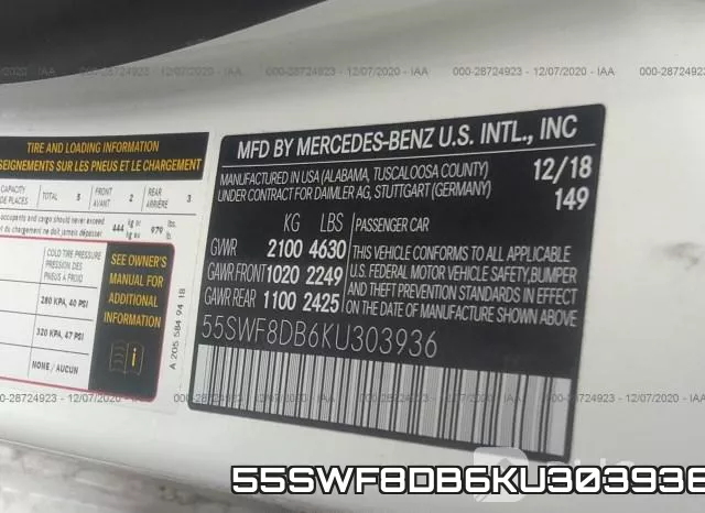 55SWF8DB6KU303936 фото 9