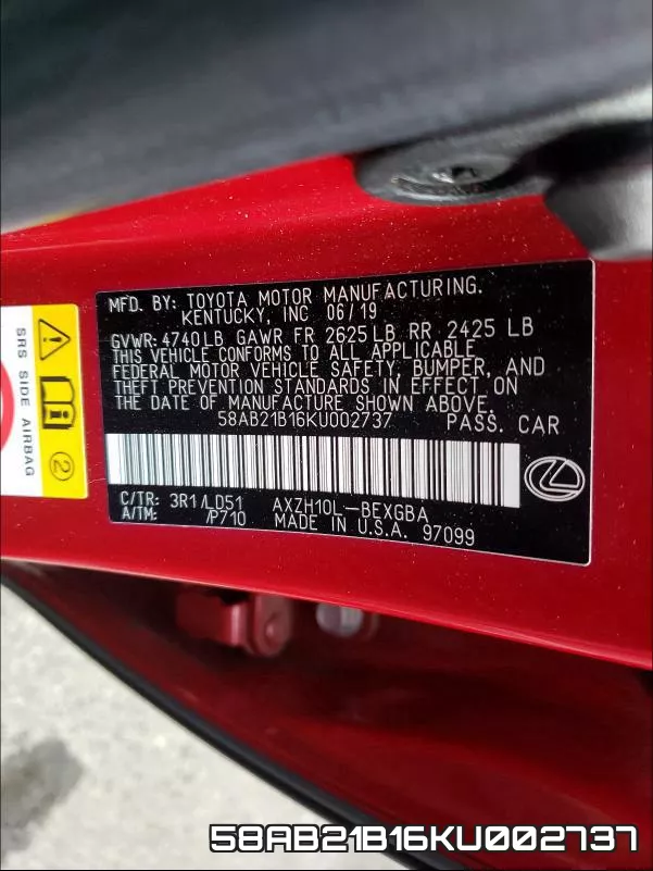 58AB21B16KU002737 фото 2