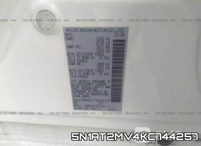 5N1AT2MV4KC744257 фото 10