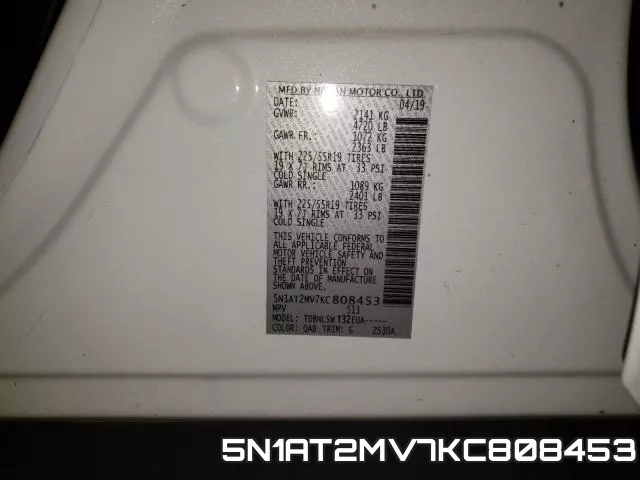 5N1AT2MV7KC808453 фото 2