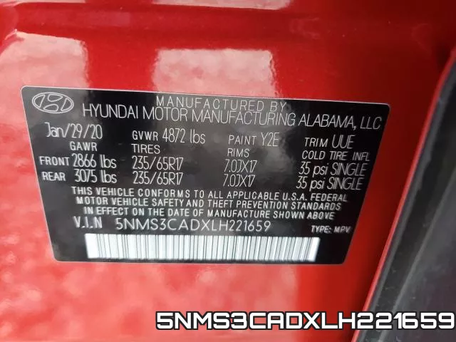 5NMS3CADXLH221659 фото 2