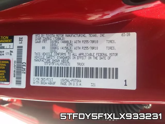 5TFDY5F1XLX933231 фото 2