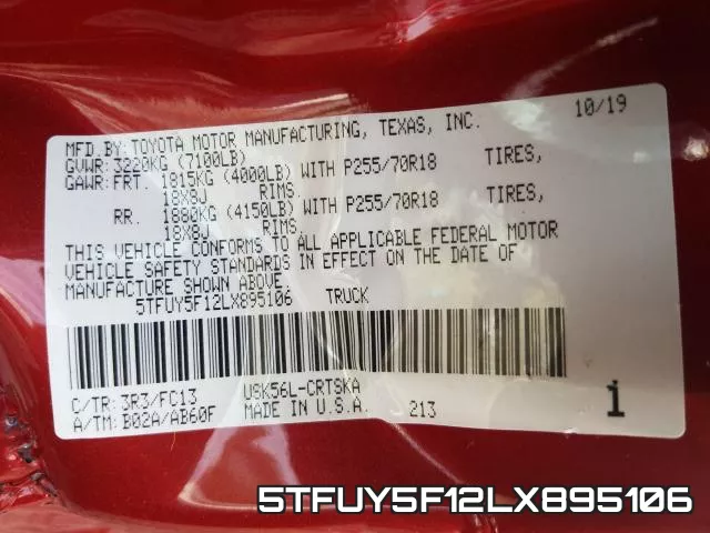 5TFUY5F12LX895106 фото 2
