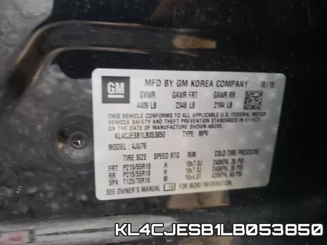 KL4CJESB1LB053850 фото 2
