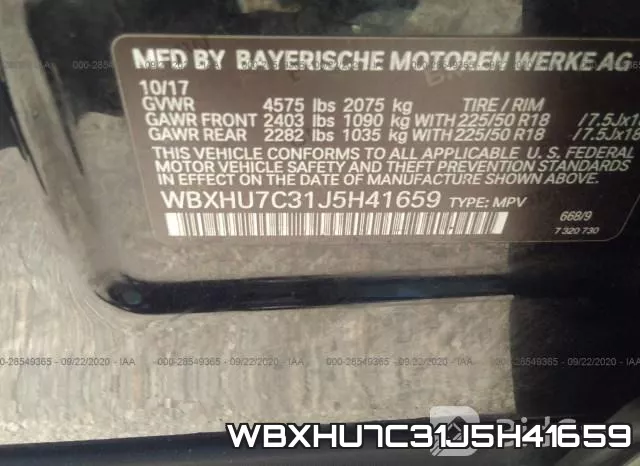 WBXHU7C31J5H41659 фото 10