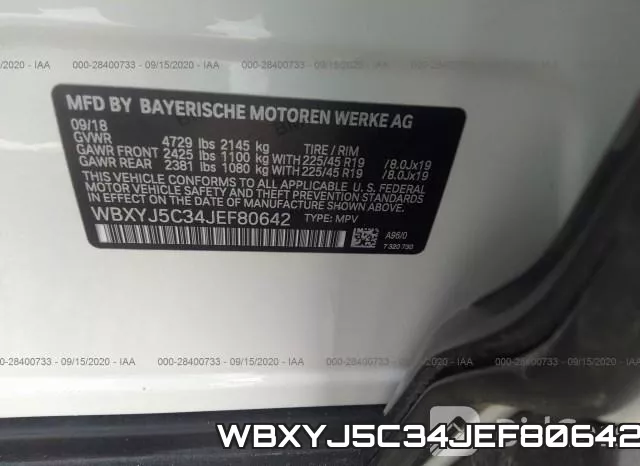 WBXYJ5C34JEF80642 фото 9