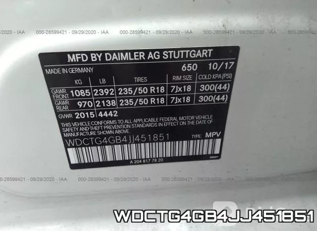WDCTG4GB4JJ451851 фото 10