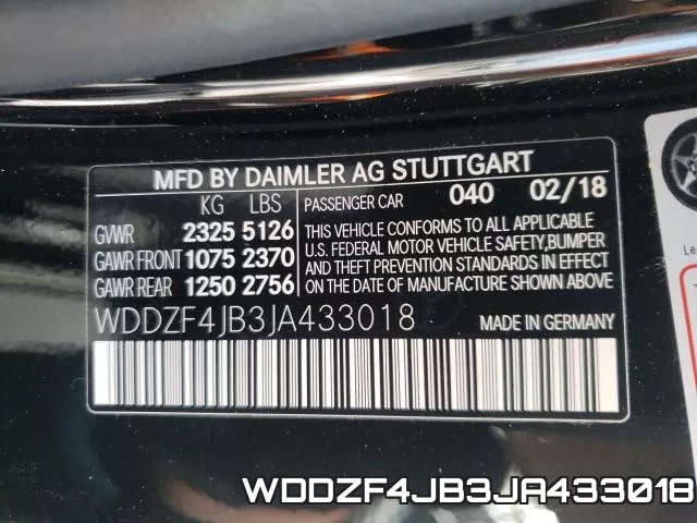 WDDZF4JB3JA433018 фото 2