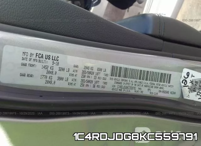 1C4RDJDG8KC559791 фото 10