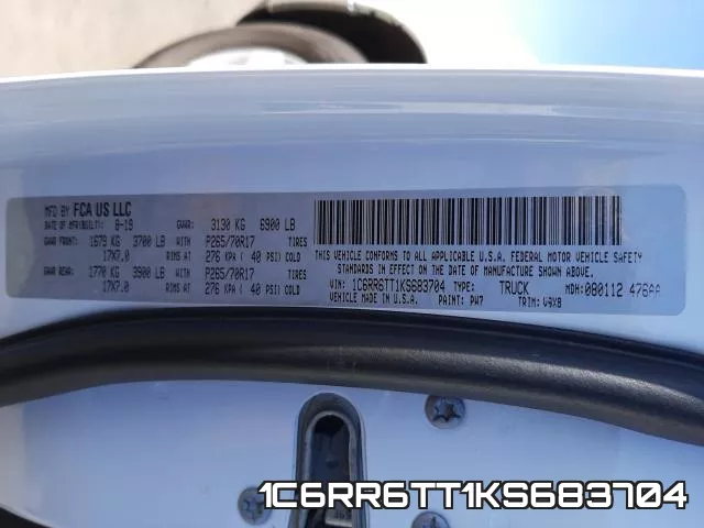 1C6RR6TT1KS683704 фото 2