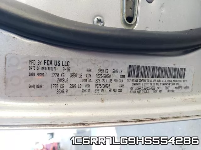 1C6RR7LG9HS554286 фото 2
