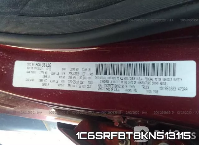 1C6SRFBT8KN513115 фото 10