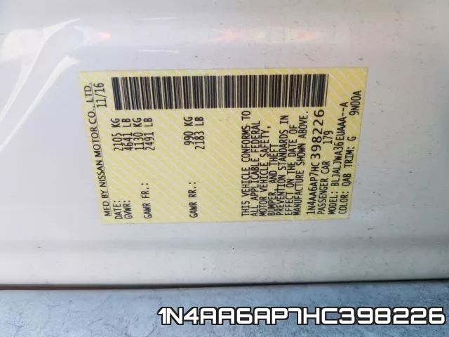 1N4AA6AP7HC398226 фото 2