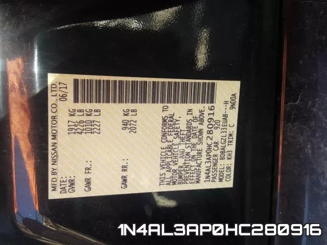 1N4AL3AP0HC280916 фото 2