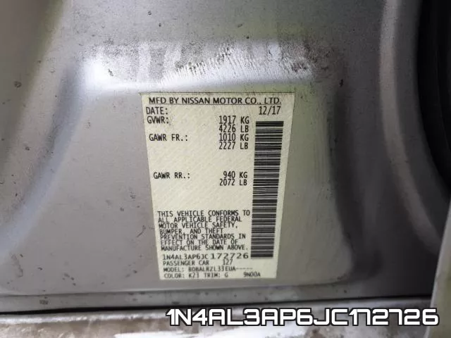 1N4AL3AP6JC172726 фото 2