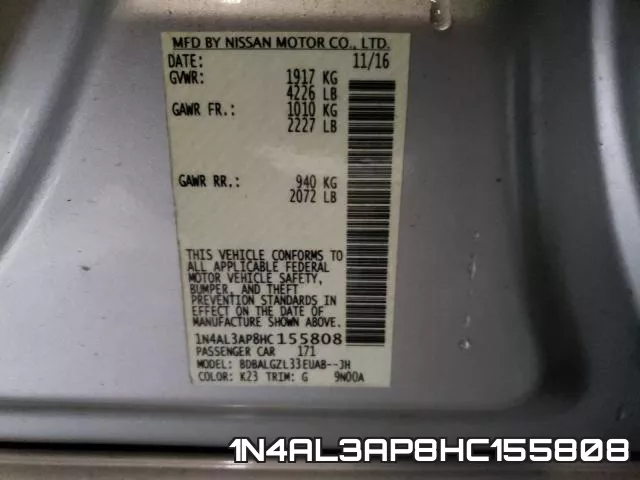 1N4AL3AP8HC155808 фото 2