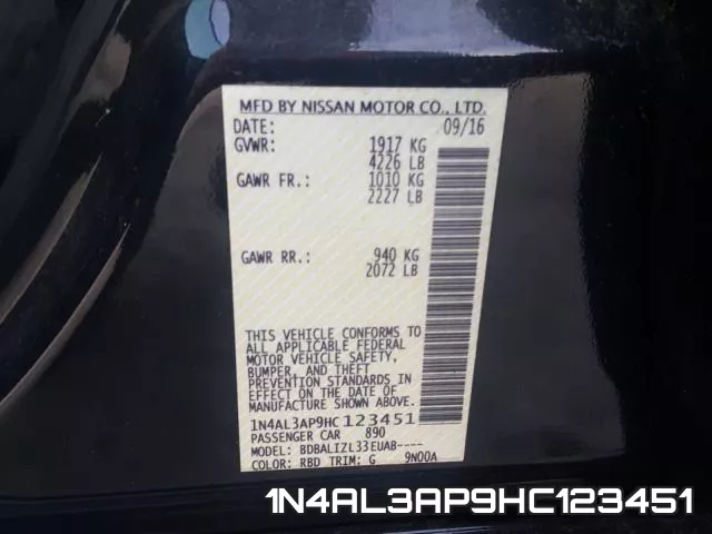1N4AL3AP9HC123451 фото 2