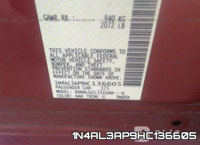 1N4AL3AP9HC136605 фото 7