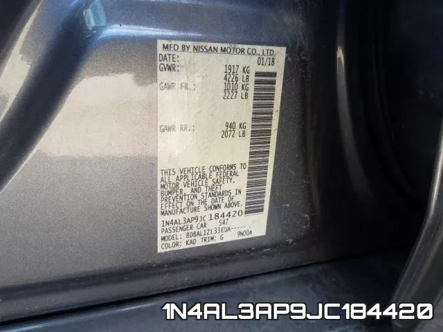 1N4AL3AP9JC184420 фото 2