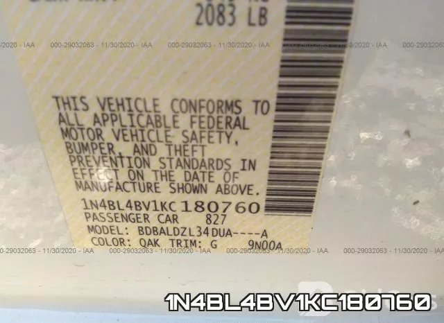 1N4BL4BV1KC180760 фото 10