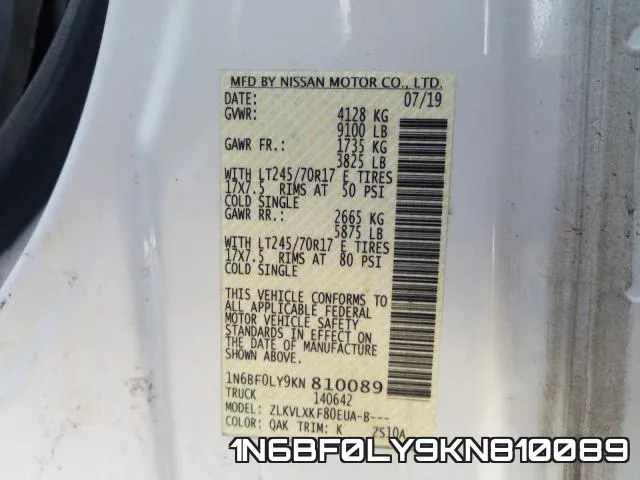 1N6BF0LY9KN810089 фото 2
