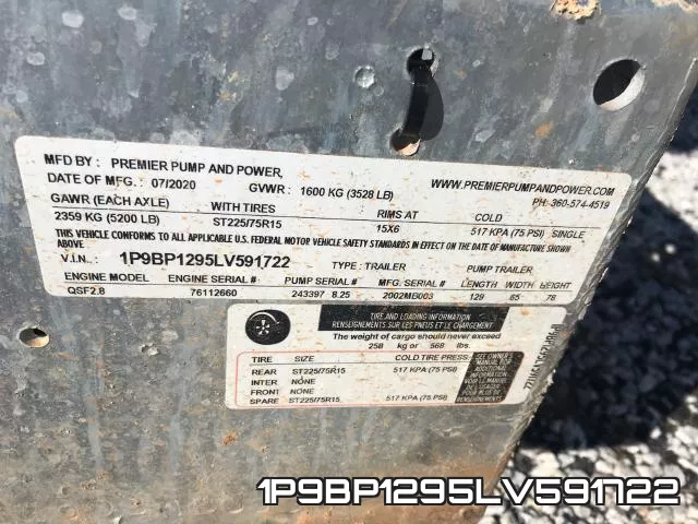 1P9BP1295LV591722 фото 2