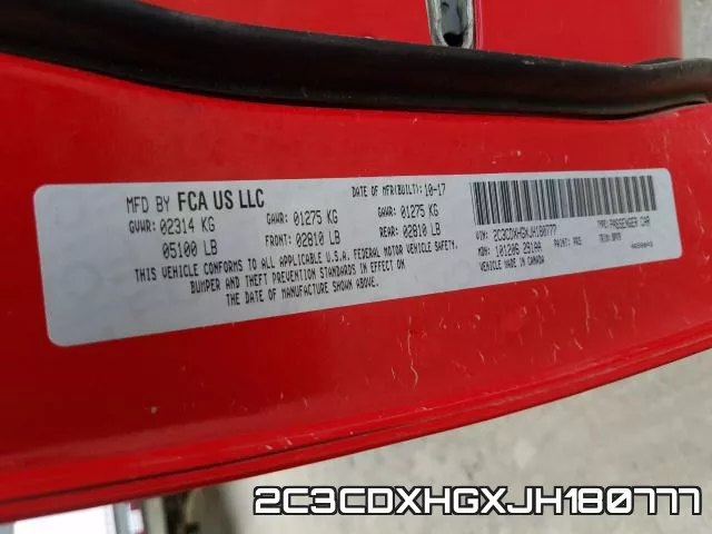 2C3CDXHGXJH180777 фото 2