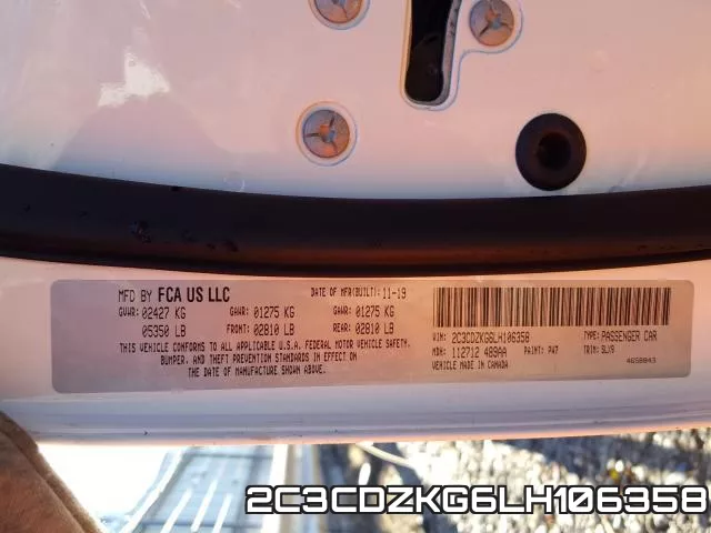 2C3CDZKG6LH106358 фото 2