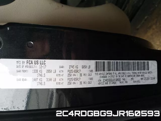 2C4RDGBG9JR160593 фото 2
