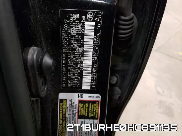 2T1BURHE0HC891135 фото 2