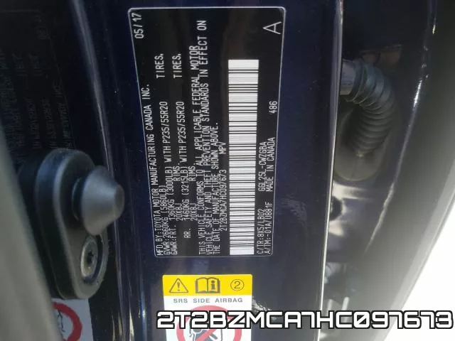 2T2BZMCA7HC097673 фото 2