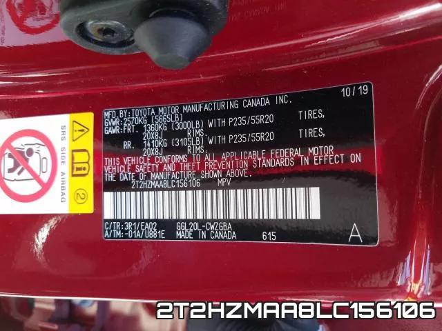 2T2HZMAA8LC156106 фото 2