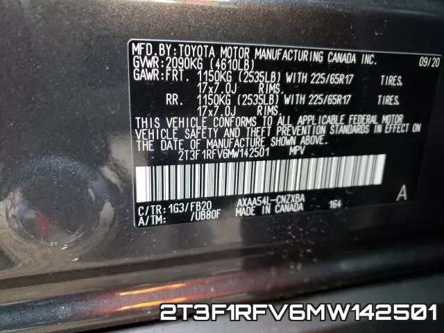 2T3F1RFV6MW142501 фото 2