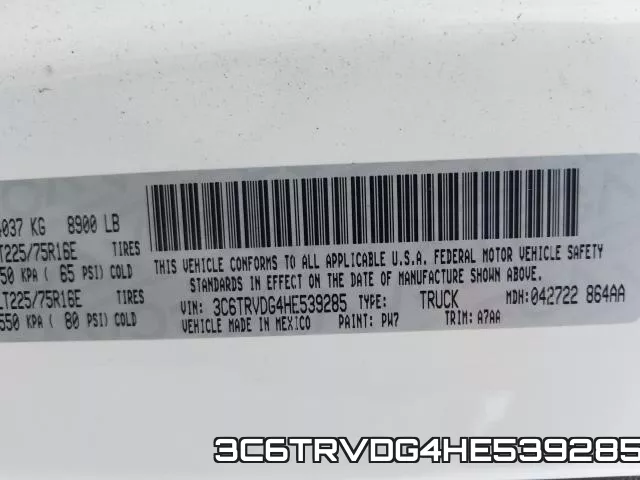 3C6TRVDG4HE539285 фото 2