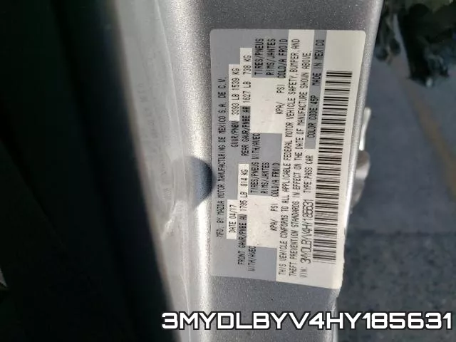 3MYDLBYV4HY185631 фото 2