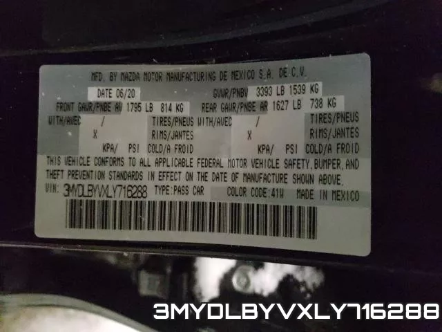 3MYDLBYVXLY716288 фото 2