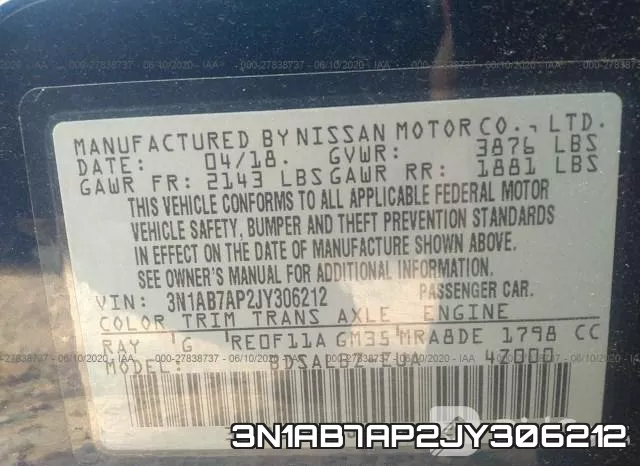 3N1AB7AP2JY306212 фото 10