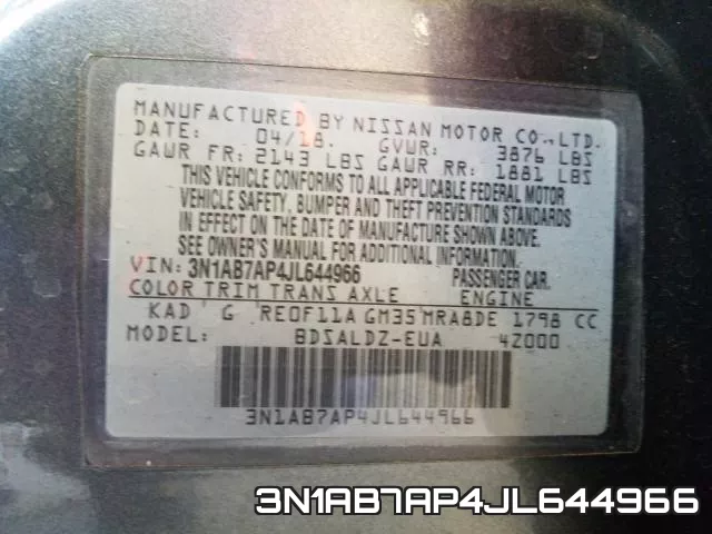 3N1AB7AP4JL644966 фото 2