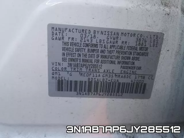 3N1AB7AP6JY285512 фото 2