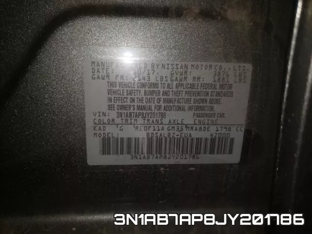 3N1AB7AP8JY201786 фото 2