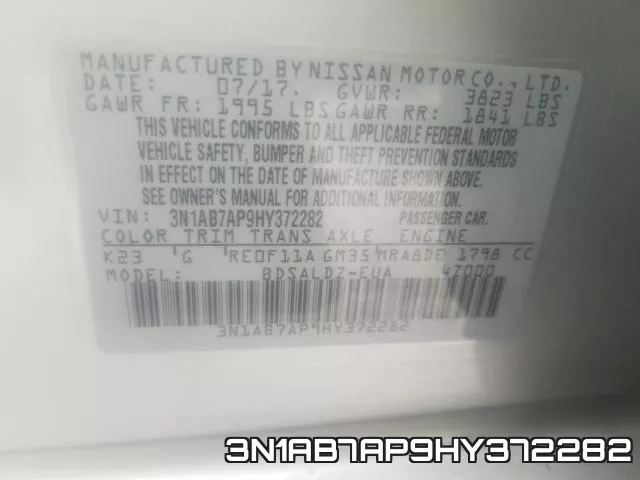 3N1AB7AP9HY372282 фото 2