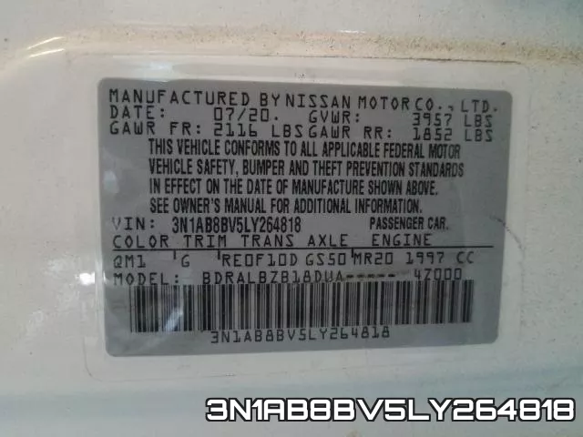 3N1AB8BV5LY264818 фото 2