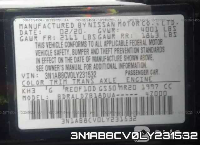 3N1AB8CV0LY231532 фото 10