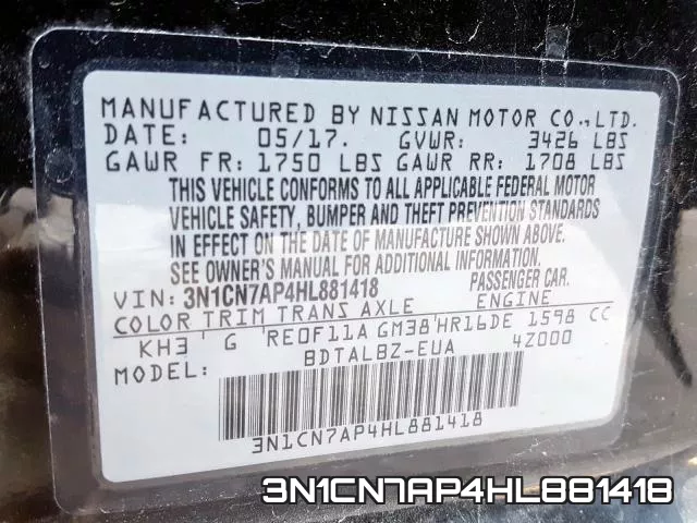 3N1CN7AP4HL881418 фото 2