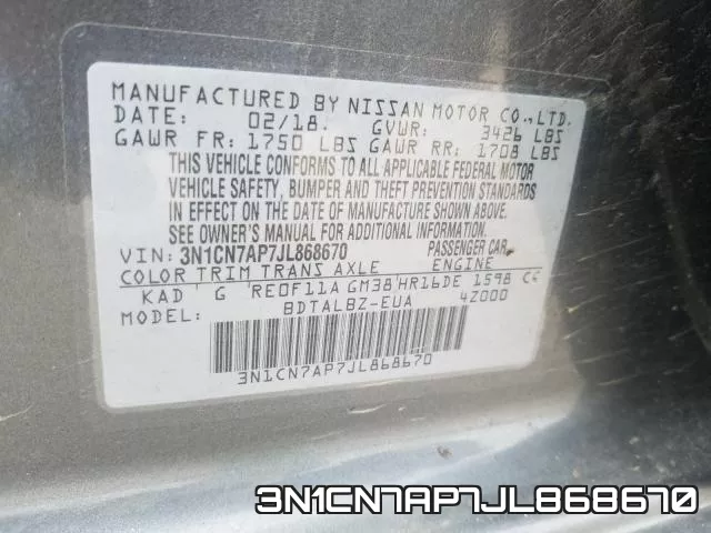 3N1CN7AP7JL868670 фото 2