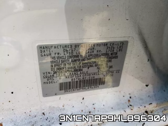 3N1CN7AP9HL896304 фото 2