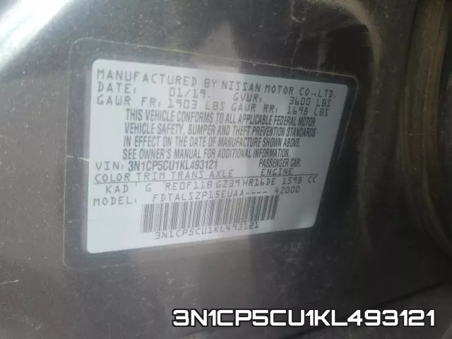 3N1CP5CU1KL493121 фото 2