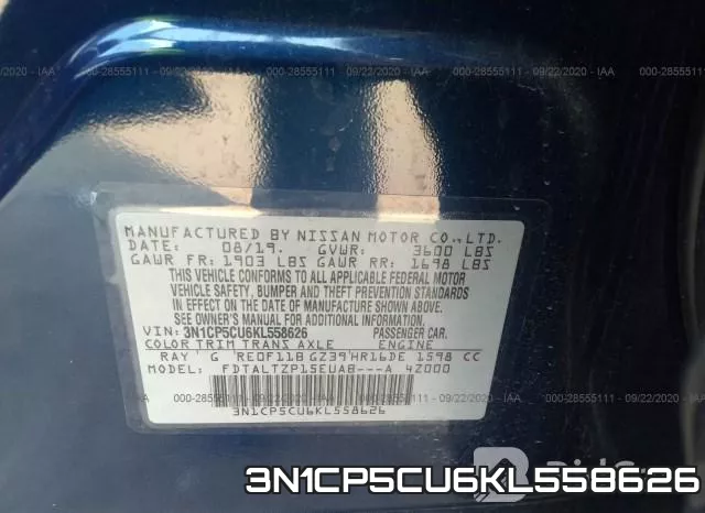 3N1CP5CU6KL558626 фото 10